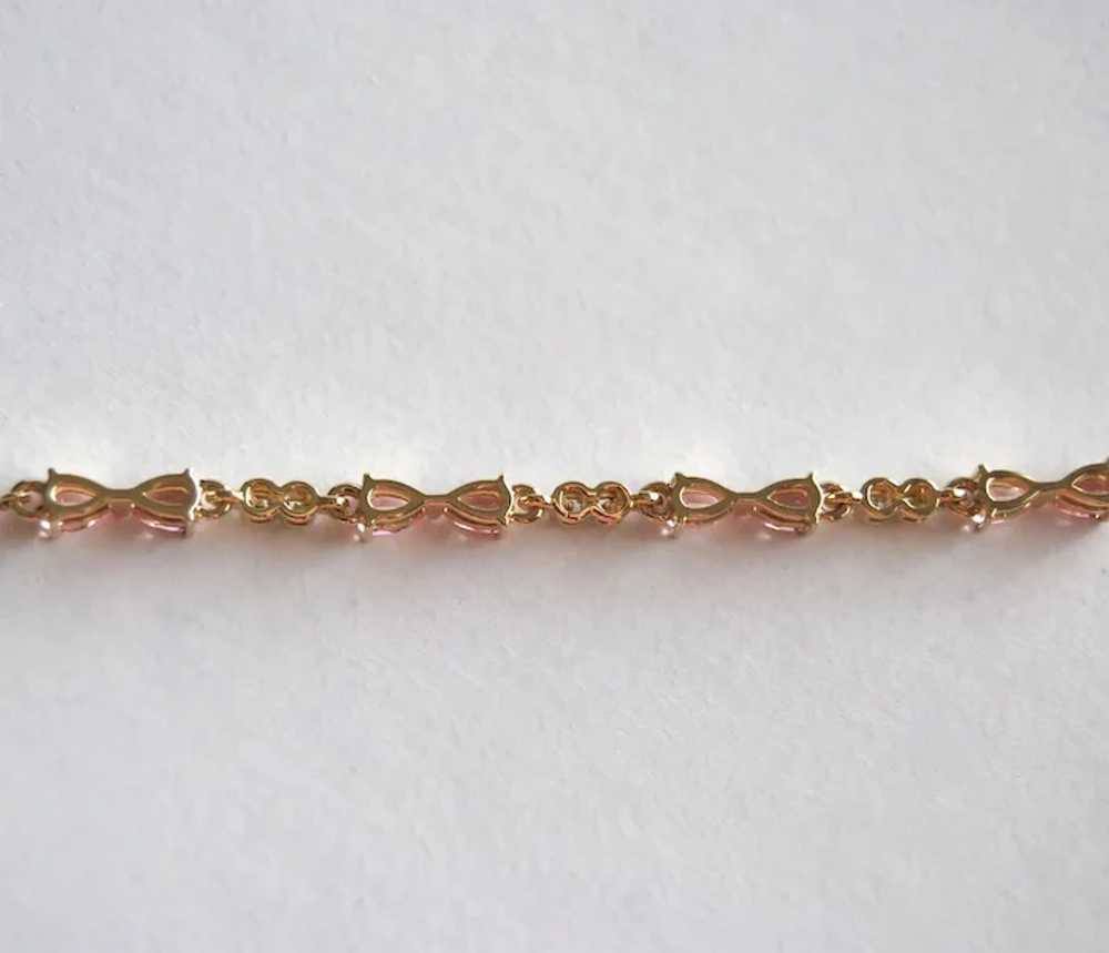 Untreated Morganite Chain Bracelet 1.50cts - image 9