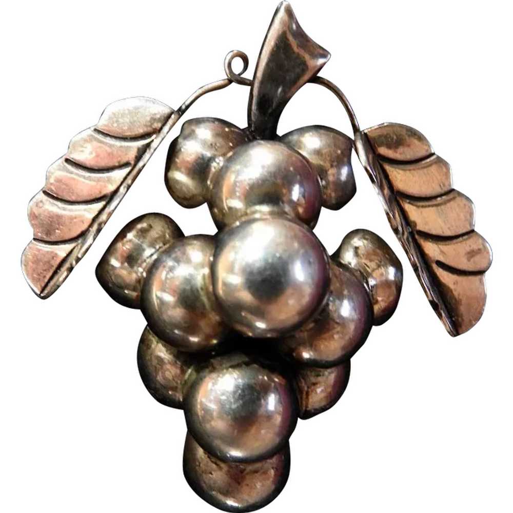 Vintage Grapes Of Wrath Mexican Sterling Silver B… - image 1