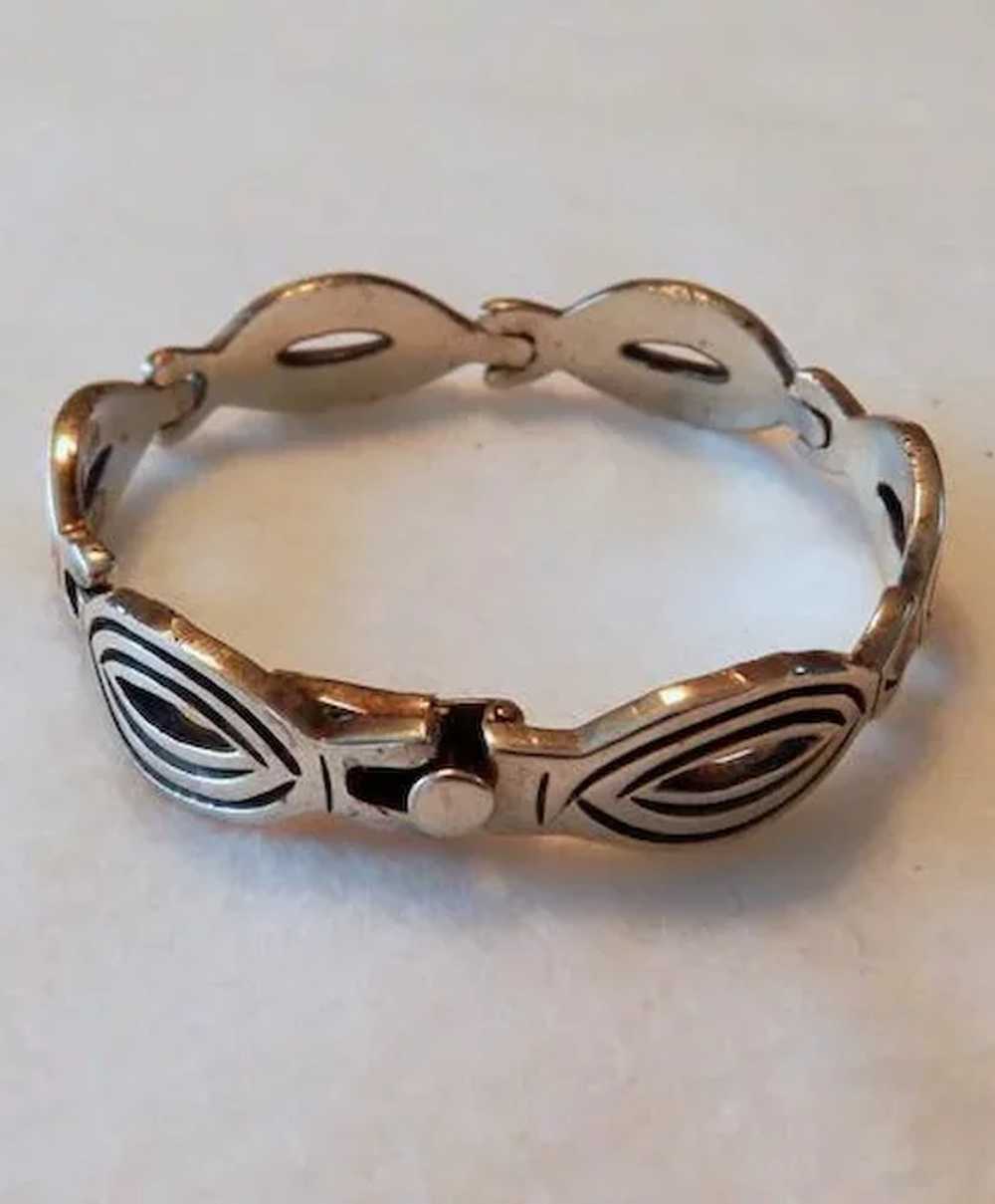 Classic Mexican Sterling Silver Bracelet - image 2