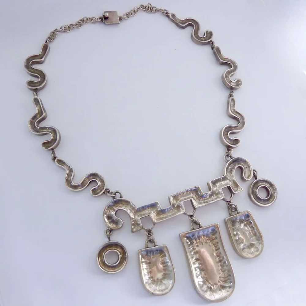 Outrageous Sterling Silver 925 Taxco Necklace Mod… - image 2