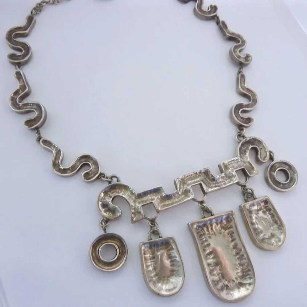 Outrageous Sterling Silver 925 Taxco Necklace Mod… - image 3