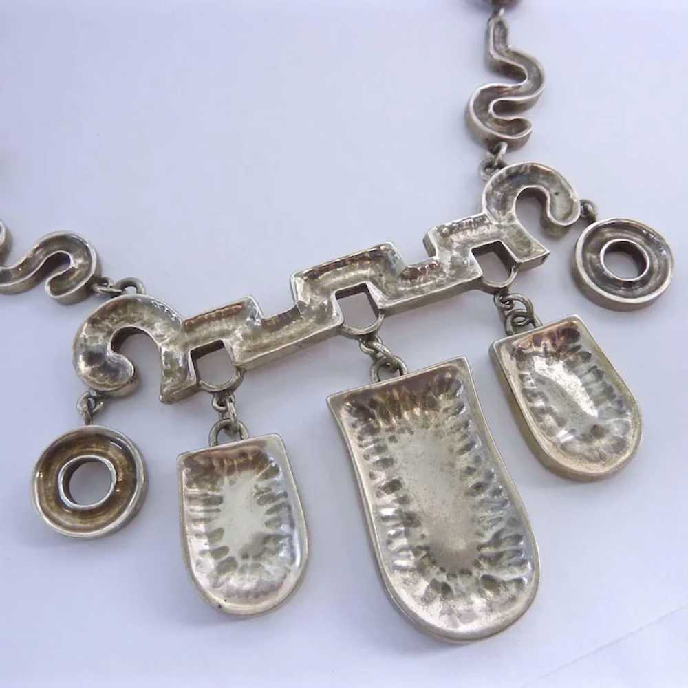 Outrageous Sterling Silver 925 Taxco Necklace Mod… - image 4