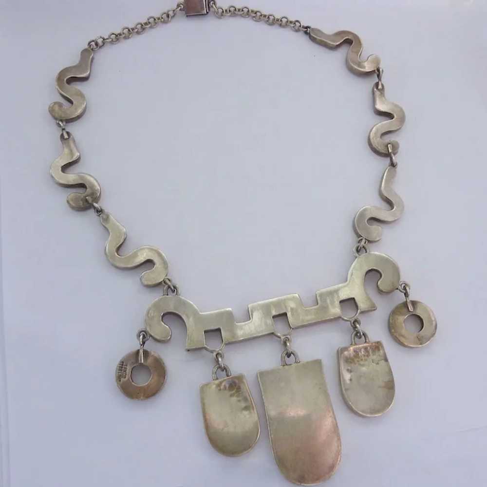 Outrageous Sterling Silver 925 Taxco Necklace Mod… - image 6