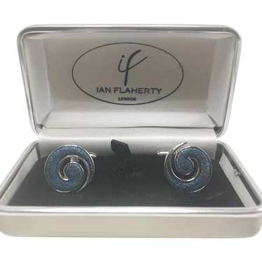 Ian Flaherty of London Turquoise Swirl Cufflinks … - image 1