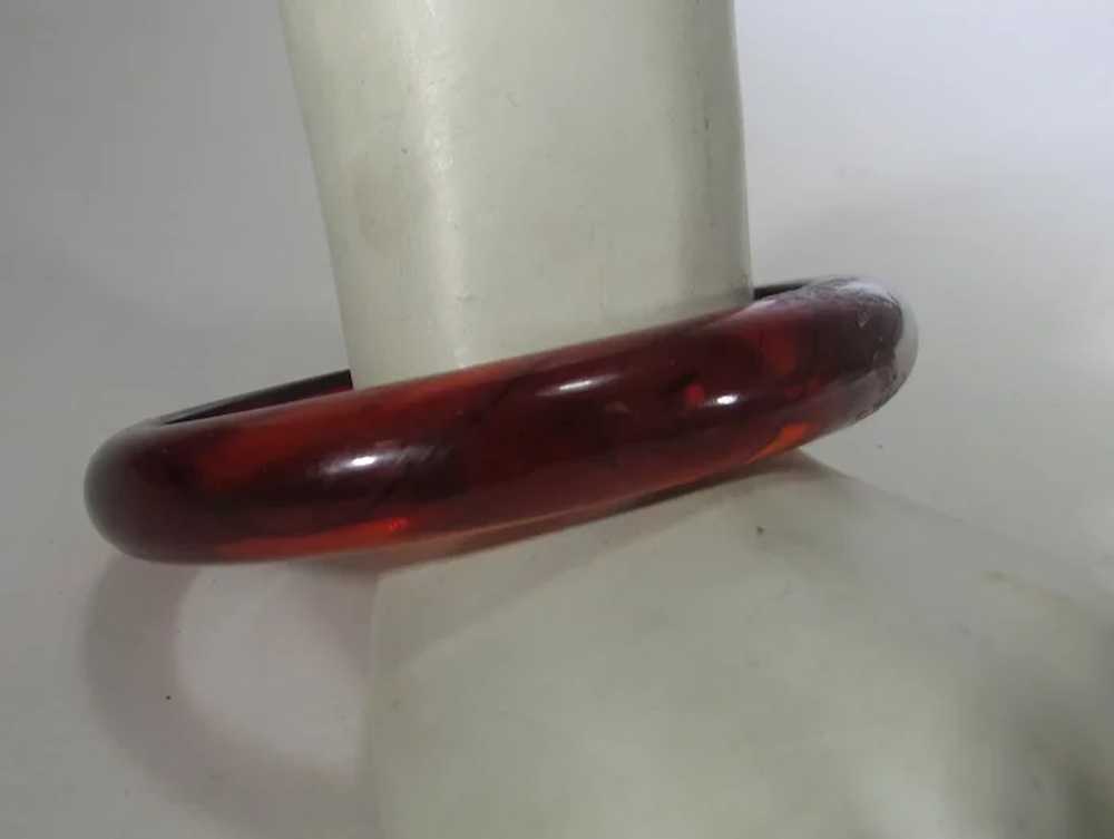 Bakelite Cherry Juice Marbled Bangle - image 2