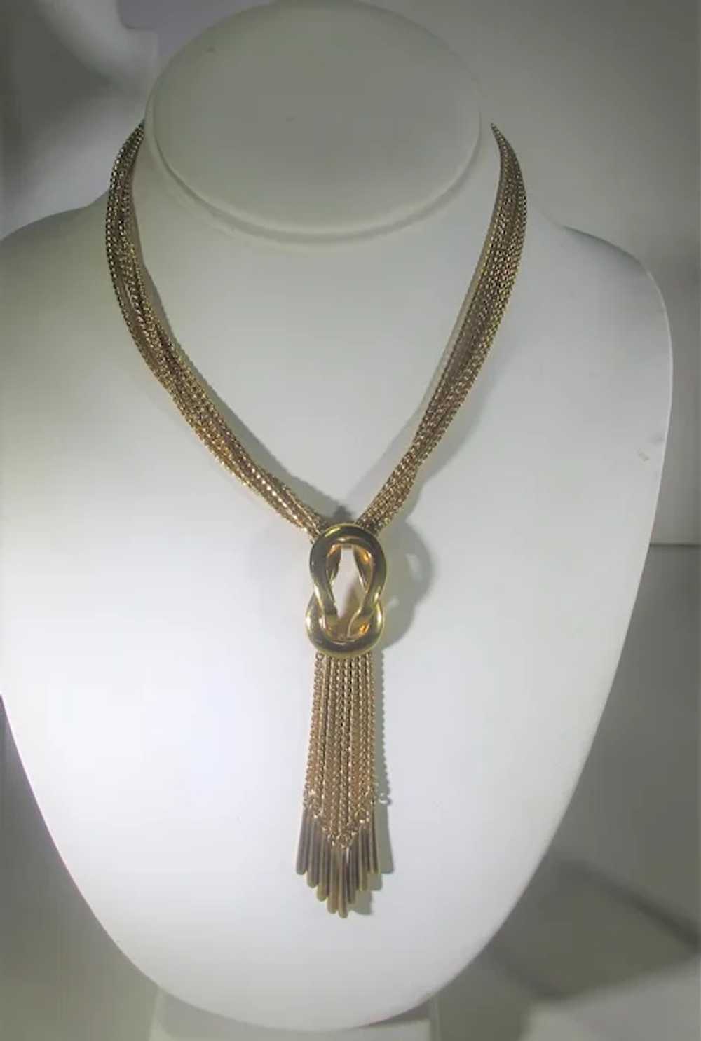 Vintage Monet Gold Tone Chain Necklace - image 2