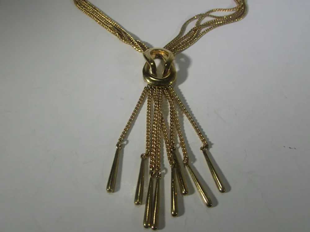 Vintage Monet Gold Tone Chain Necklace - image 4