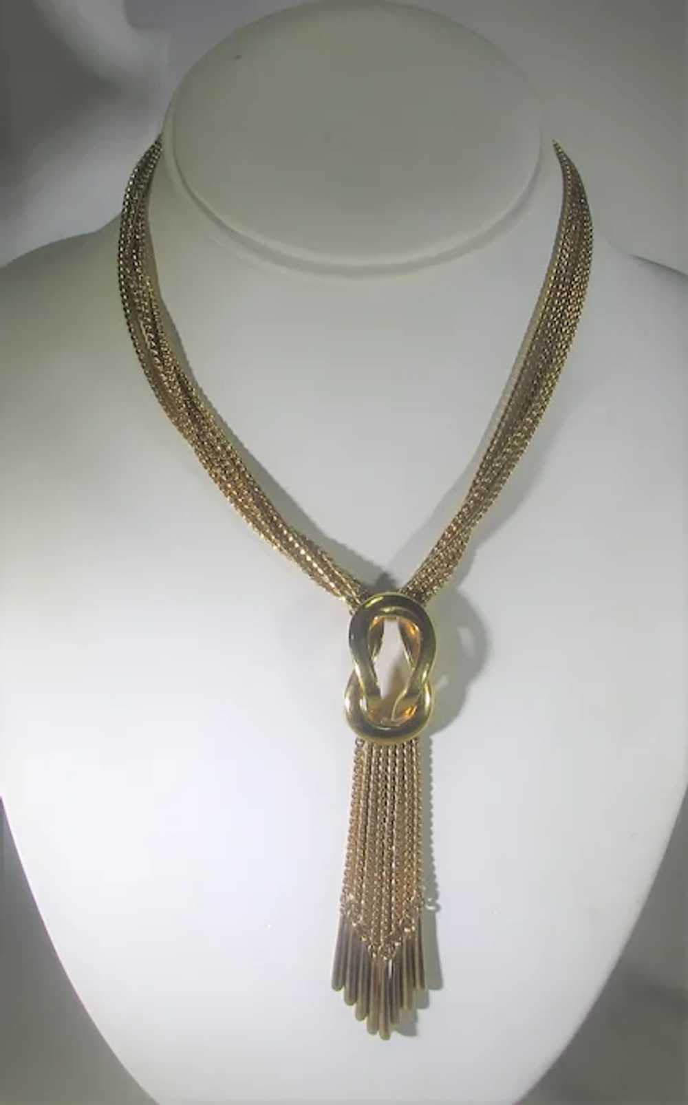 Vintage Monet Gold Tone Chain Necklace - image 5