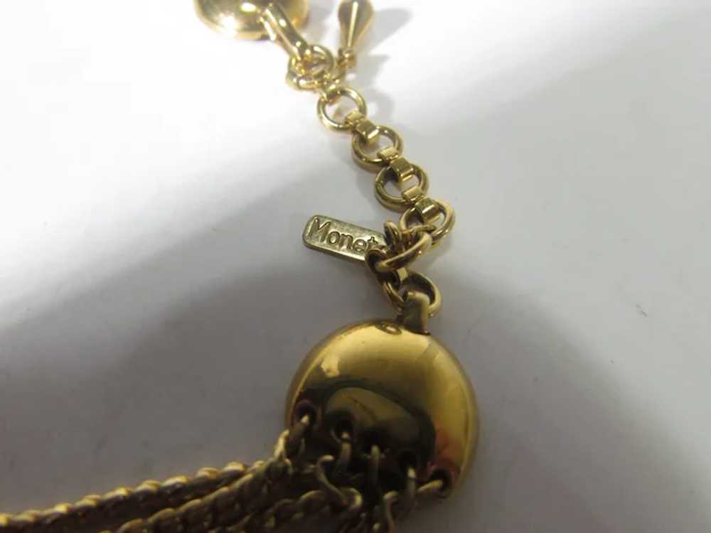Vintage Monet Gold Tone Chain Necklace - image 7