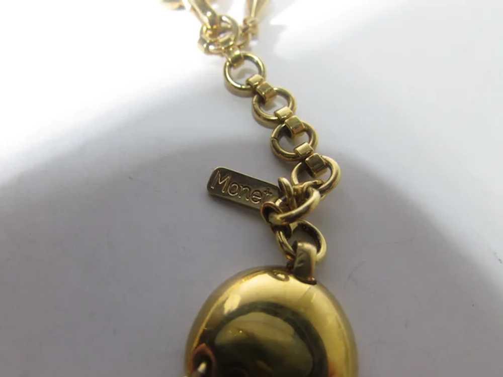 Vintage Monet Gold Tone Chain Necklace - image 9
