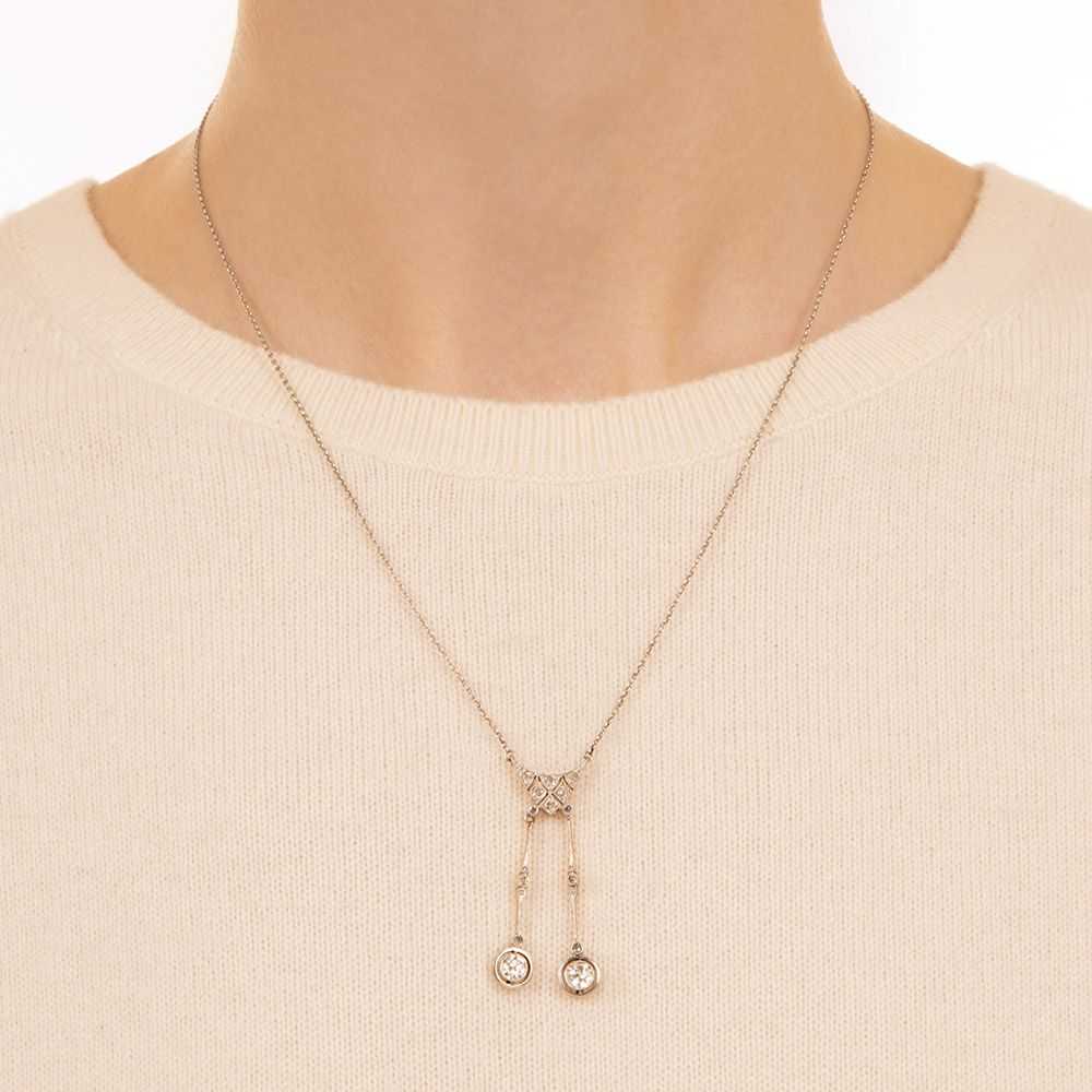 Edwardian Diamond Negligee Necklace - image 3