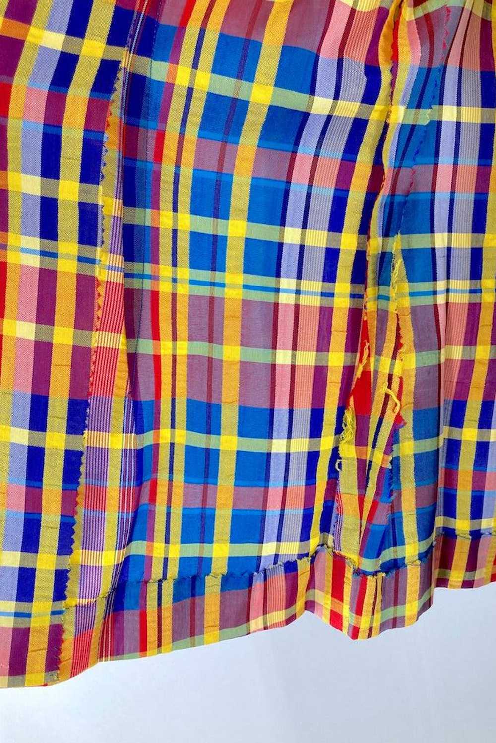 Vintage Blue & Gold Plaid Jacket - image 6