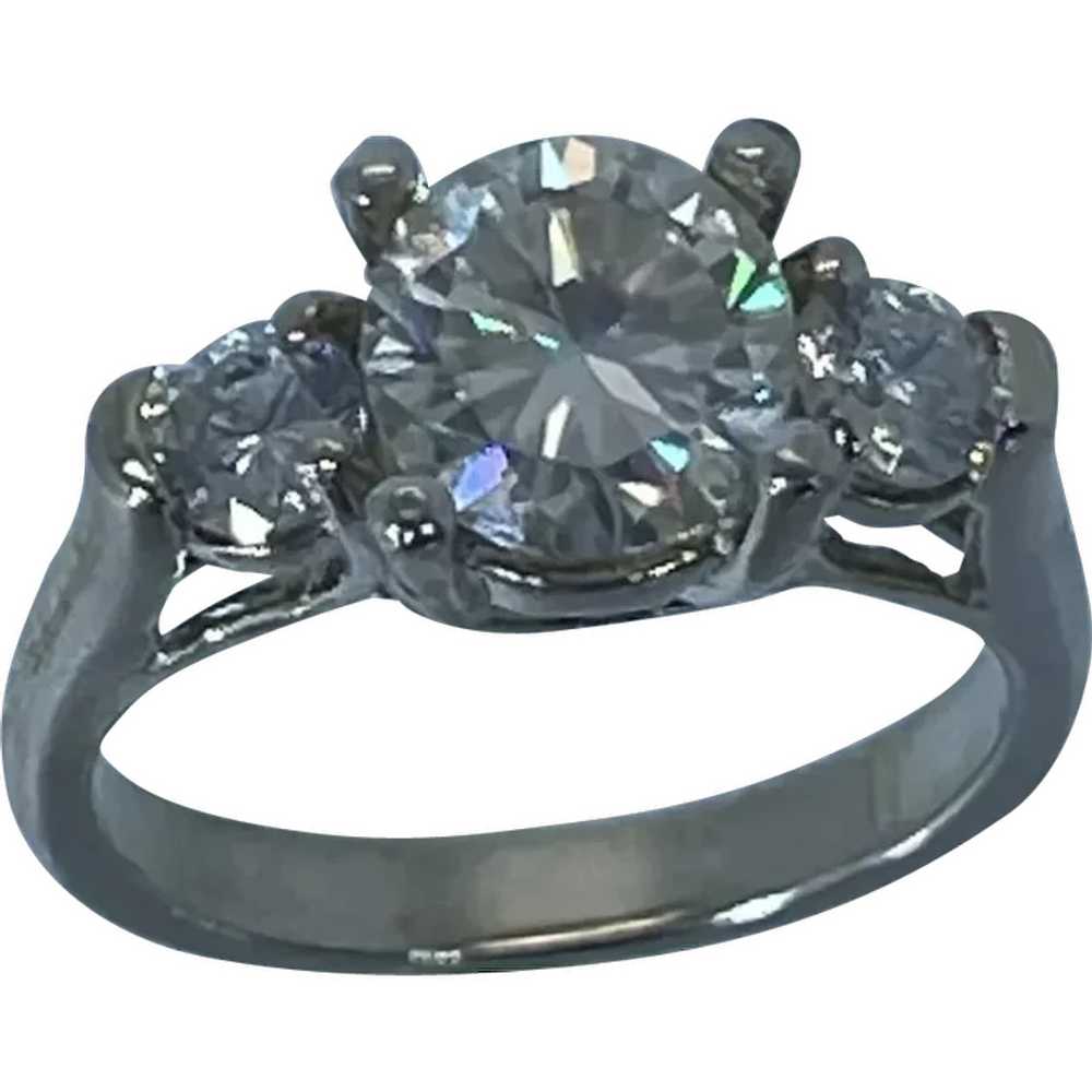 14k Moissanite Ring, Free Resize - image 1