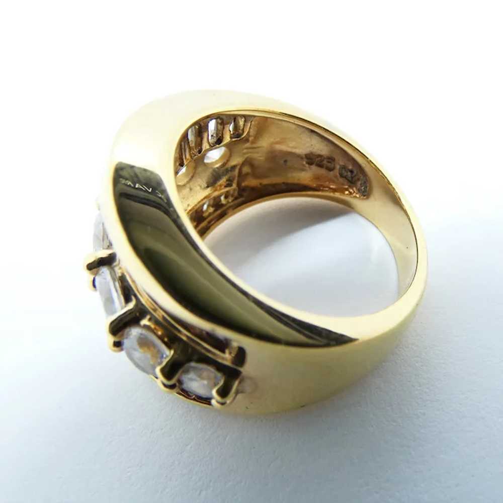 Gold Plated Silver Imitation Diamond Ring - image 4