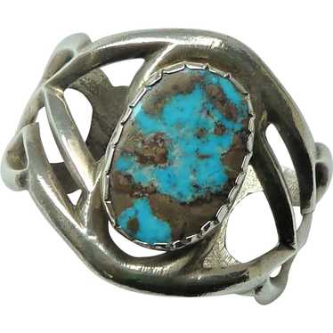 Navajo Turquoise Sterling Wide Bracelet