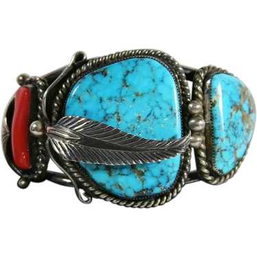 Native American Large Navajo Bracelet By David K. 