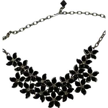 Black  Floral Necklace - image 1