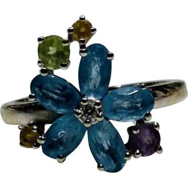 Tourmaline Flower Ring - image 1