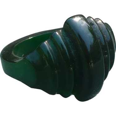 Green Bakelite Ring