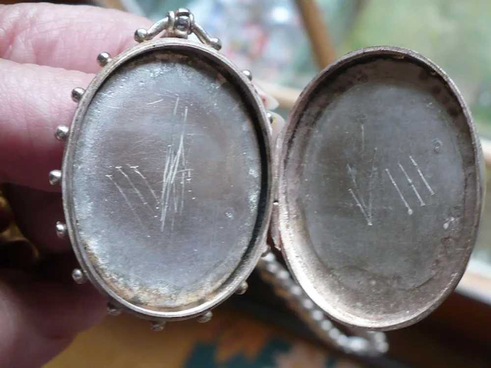 Sterling Victorian Book Chain Locket - image 4