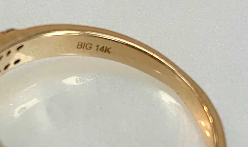 14K Rose Gold Oval Cut Australian Opal Diamond Ri… - image 5