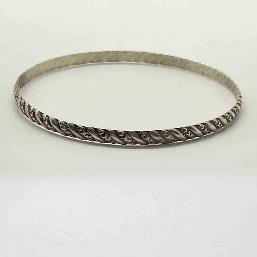 Danecraft Vintage Sterling Silver Bangle Bracelet - image 2