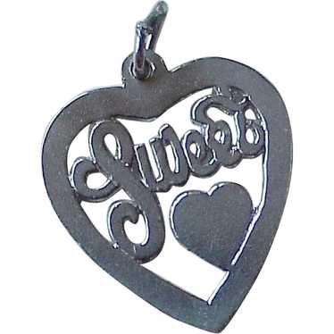 Sweet Heart Charm Sterling Silver circa 1960's - image 1