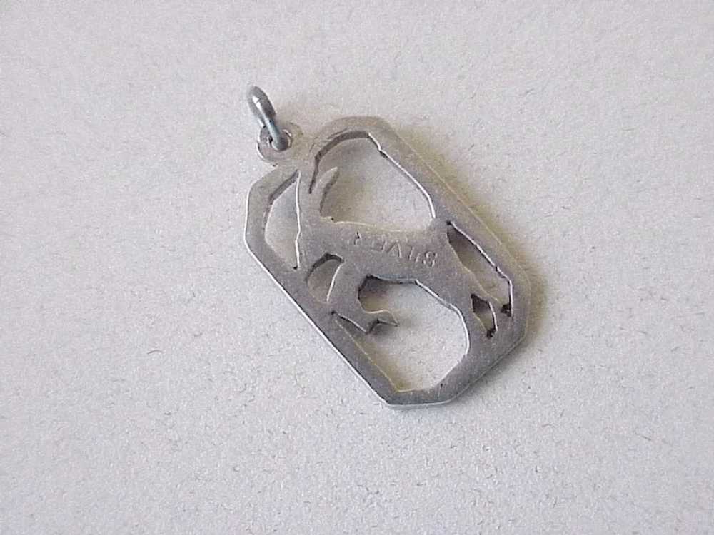 Goat / Capricorn Vintage Charm Sterling Silver ci… - image 2