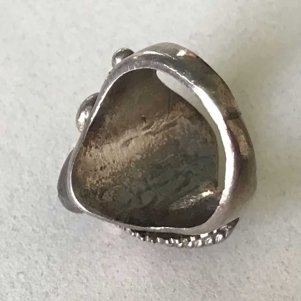 Navajo Crafted Vintage Ring Sterling Silver, Turq… - image 5
