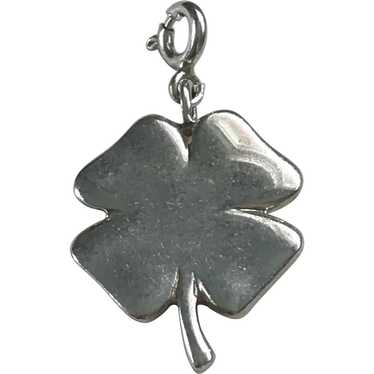 Four Leaf Clover Vintage Lucky Charm Sterling Sil… - image 1