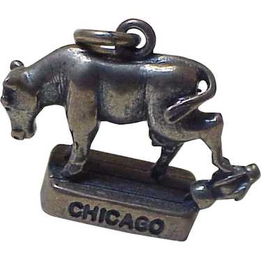 Great Chicago Fire Charm Mrs O'Leary's Cow Three … - image 1