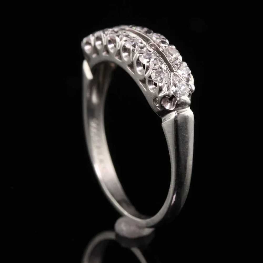 Antique Art Deco Platinum Single Cut Diamond Fili… - image 5