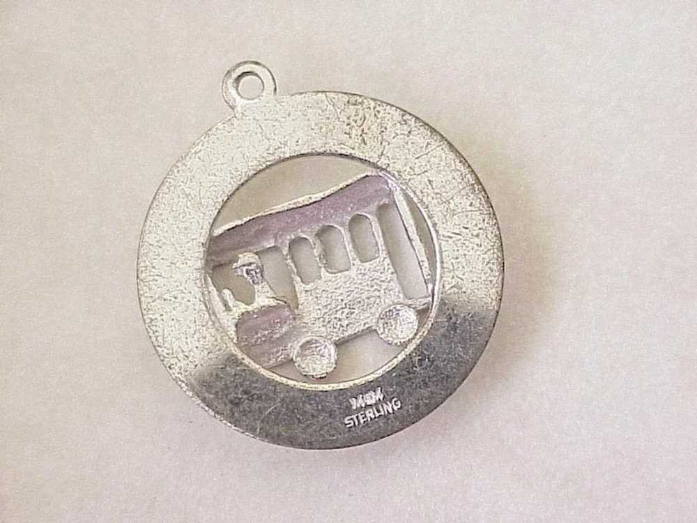 Vintage San Francisco Cable Car Charm Sterling Si… - image 2