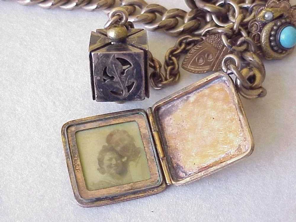 Victorian Vest Chain With Pins, Wax Seal, Locket … - image 8