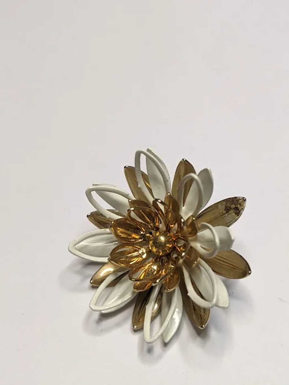 Sarah Coventry Water Lily Brooch And Earrings - image 7