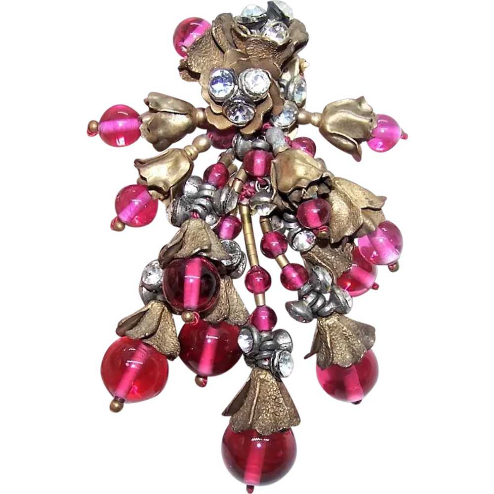 Unsigned Miriam Haskell- Frank Hess Dress Clip - … - image 1