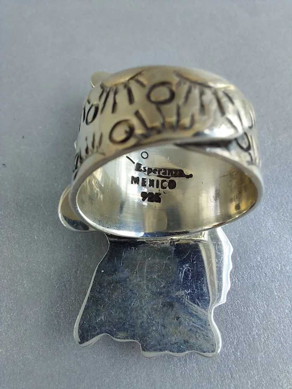 Vintage Mexico Esperanza Signed Large Sterling Si… - image 9