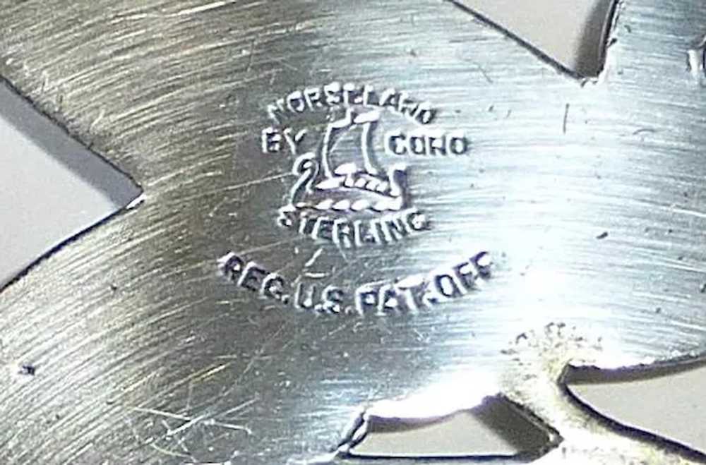 Coro Norseland Sterling Repousse Humming Bird Pin - image 6