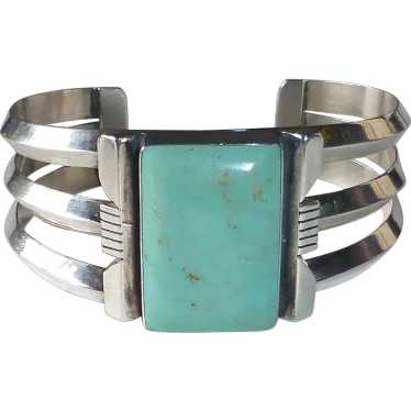 Harry Joe Native American Navajo Sterling Silver Diamond Stamped Bracelet Cuff Harry Joe Native American Navajo Sterling Silver Diamond Stamped Bracelet Cuff