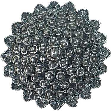Sterling Cannetille Filigree Ethnic Pin