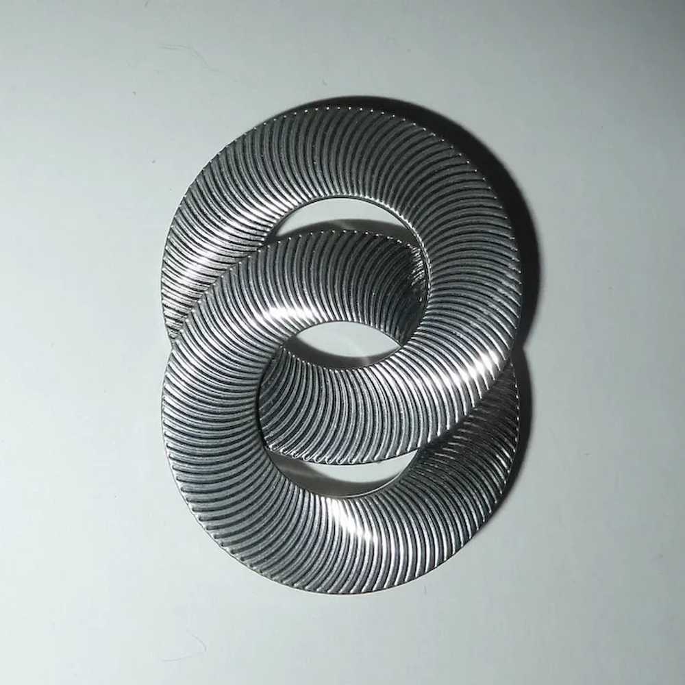 Mod Sterling WRE Textured Entwined Circles - image 2