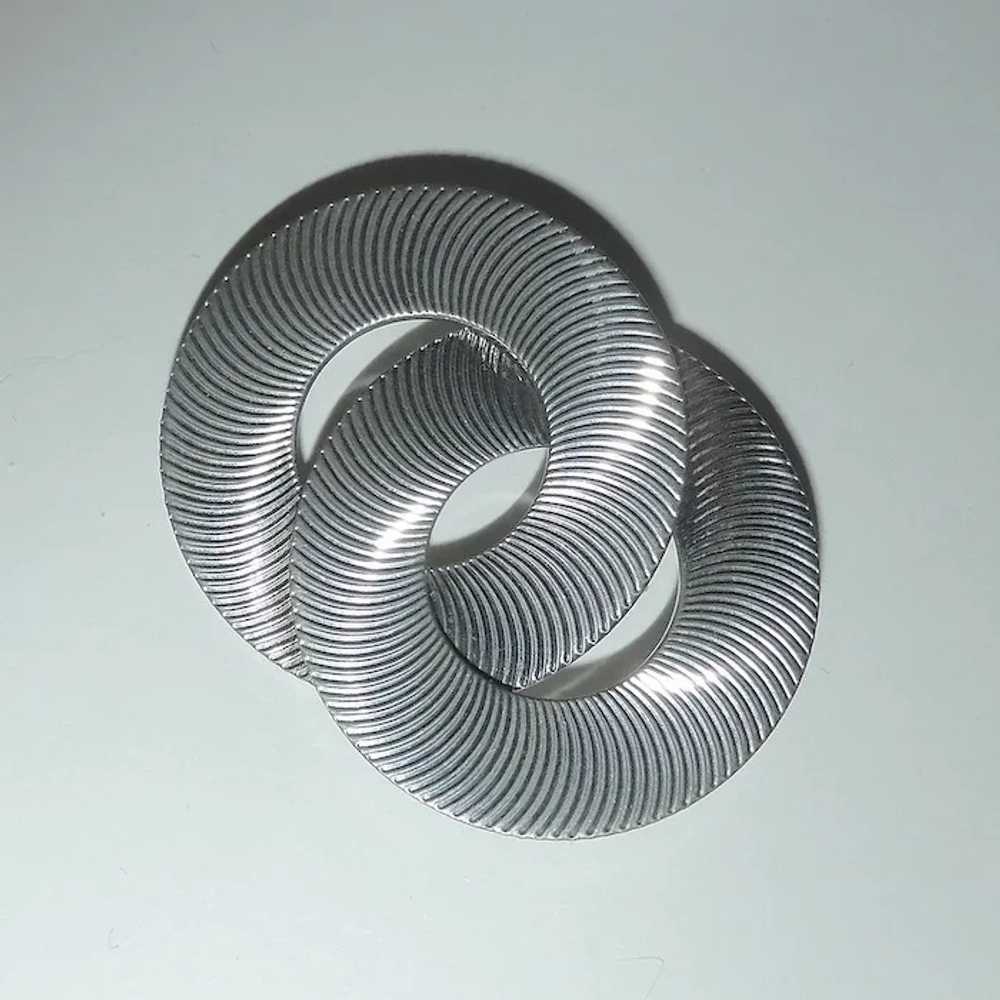 Mod Sterling WRE Textured Entwined Circles - image 3