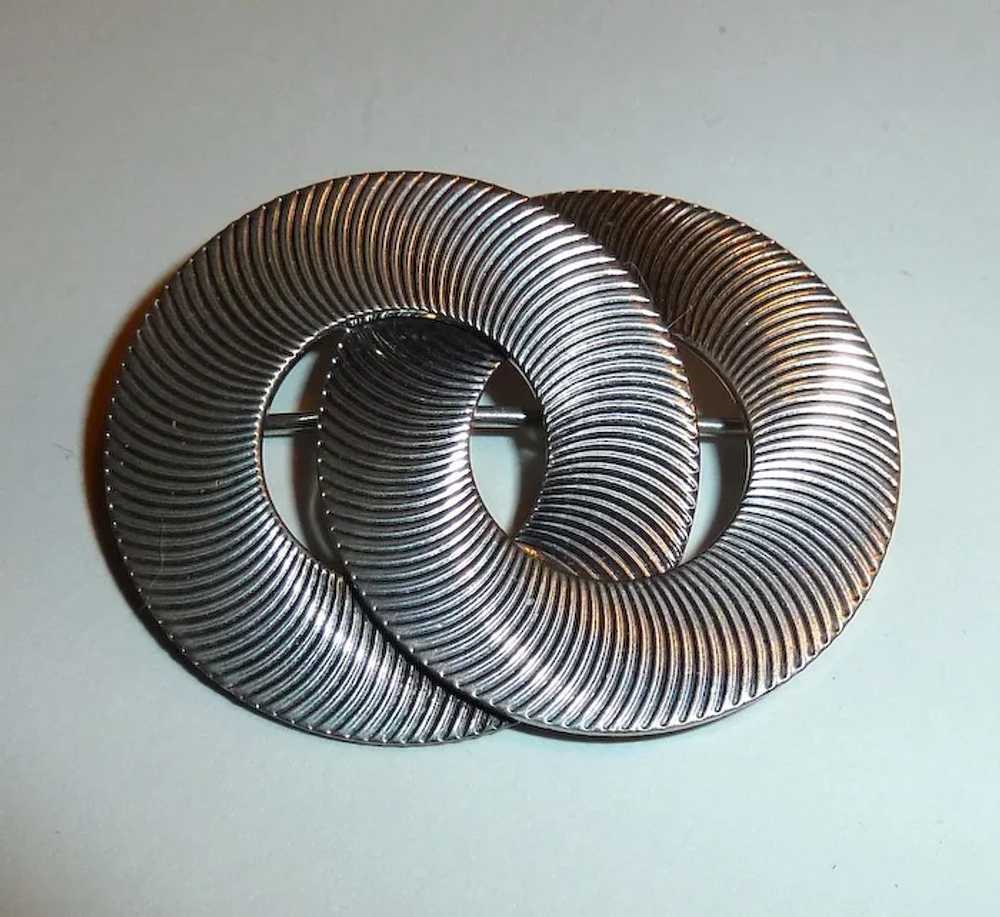 Mod Sterling WRE Textured Entwined Circles - image 4