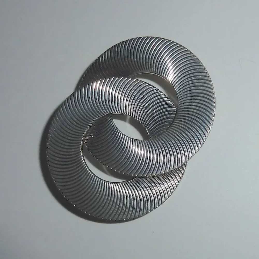 Mod Sterling WRE Textured Entwined Circles - image 5