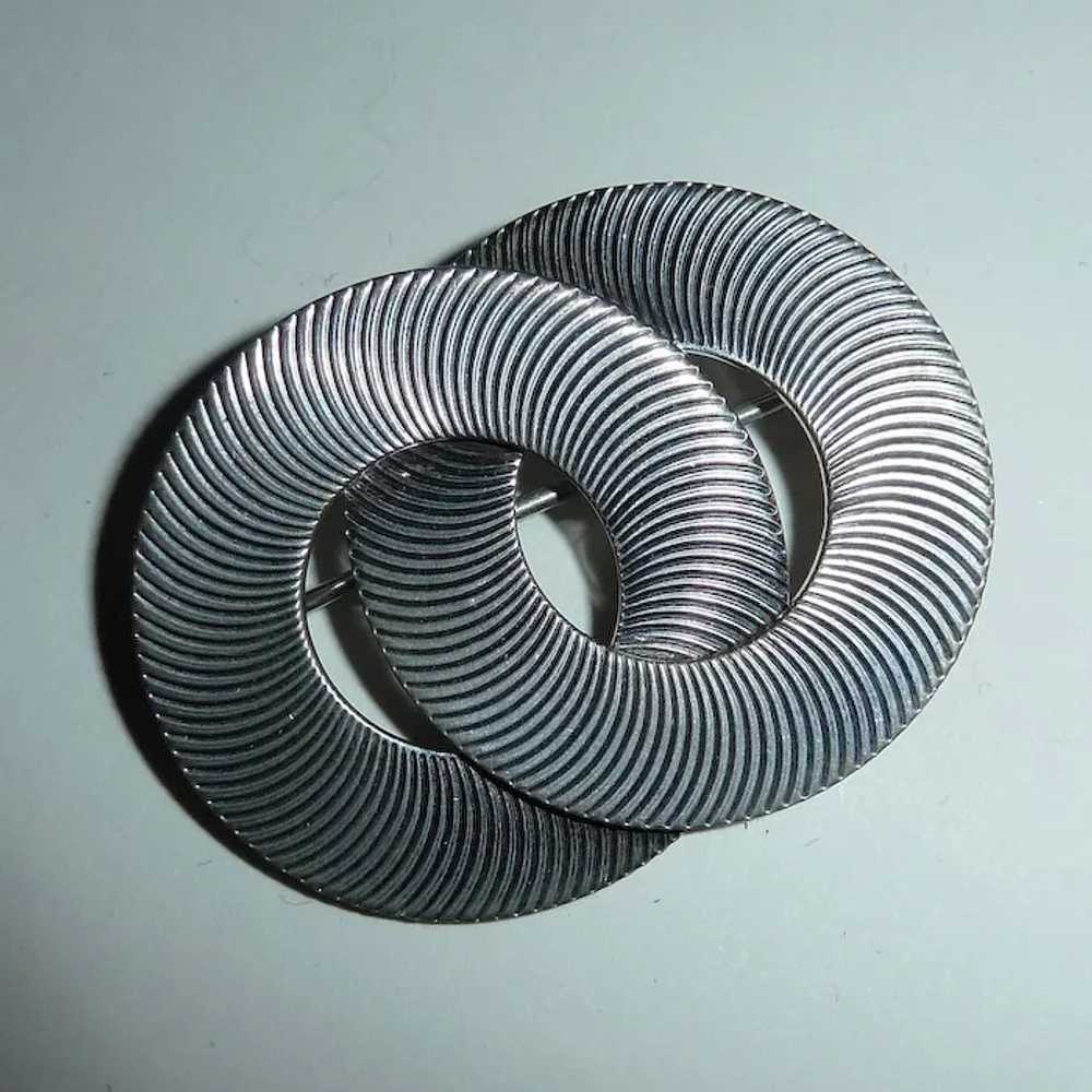 Mod Sterling WRE Textured Entwined Circles - image 8
