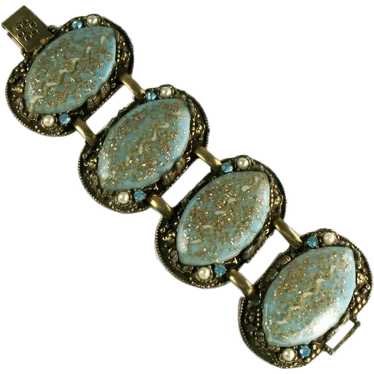 Selro Aqua Blue Confetti Vintage Bracelet
