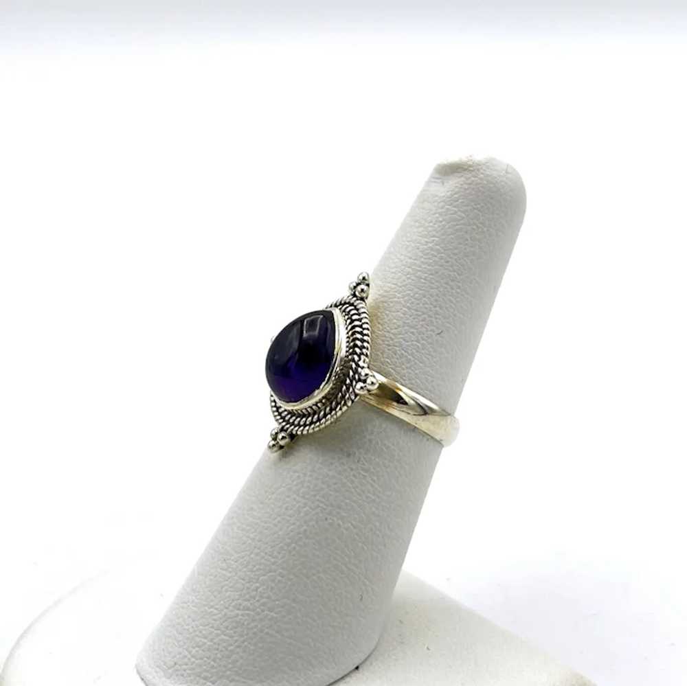 Amethyst Cabochon Ring - Sterling Silver - image 2