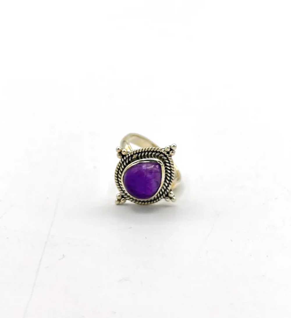 Amethyst Cabochon Ring - Sterling Silver - image 3