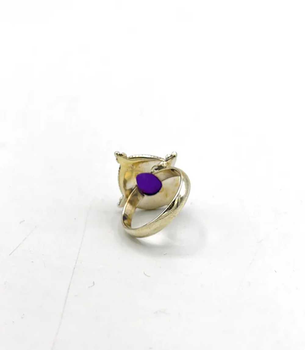 Amethyst Cabochon Ring - Sterling Silver - image 4