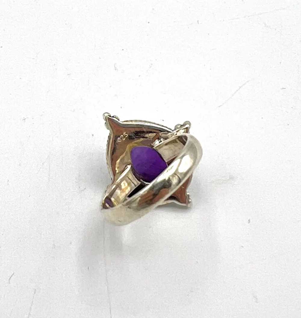 Amethyst Cabochon Ring - Sterling Silver - image 5